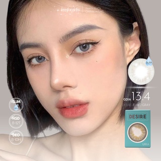 Kính áp tròng xám tây cho mắt nhạy cảm Desire Euro Gray chính hãng IDOL LENS | HSD 8-12 tháng | Lens cận