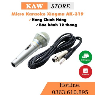 Micro karaoke Chống Hú, Micro Karaoke XINGMA AK-319 Có Dây Chất Lượng Cao  Loại Bỏ Tạp Âm Tốt, Hát Cực Hay