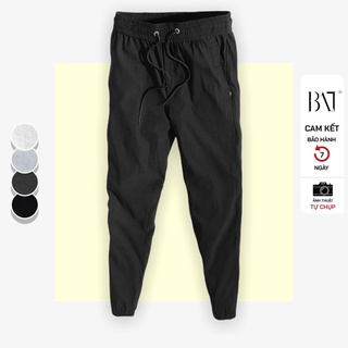 Quần Jogger Nam Đũi Tăm co giãn, chất dày dặn ko bai không xù dáng trẻ trung