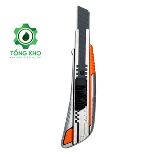 Dao rọc giấy cán nhôm Nhật Kapusi - Dao trổ cỡ lớn 18mm lưỡi thép SK5 đen cắt giấy siêu sắc - Tổng kho kim khí điện nước
