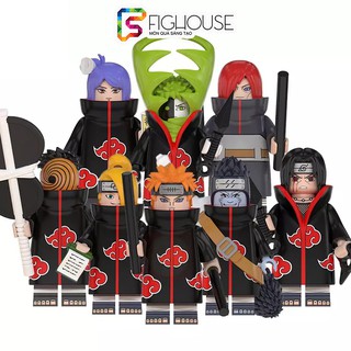 Combo 8 Minifigures Các Nhân Vật Yahiko, Konan, Zetsu, KisameTrong Naruto - Đồ Chơi Lắp Ráp non-lego WM6106 [B5]