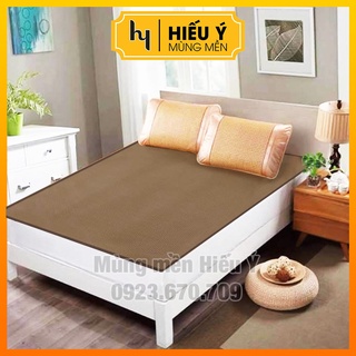 Chiếu điều hòa sợi mây nâu 1m6x2m dày dặn - ẢNH THẬT | Mùng mền Hiếu Ý