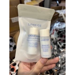 [Bill Sephora] Toner Laneige Cream Skin Toner &amp; Moisturizer nước cân bằng 2-in-1 -15ml