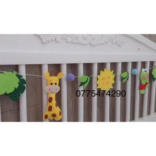 Dây treo con vật handmade trang trí cũi cho bé xinh lung linh
