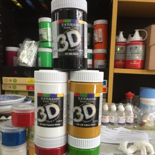 5 lọ 3D acrylic 300ml + 1 lọ 3D acrylic 100ml + 1 bộ 12 cây giá rẻ 25k