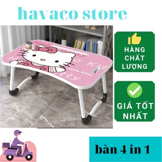 Bàn học gấp gọn thông minh Cao cấp có khe cắm Ipad và ngăn kéo,tay cầm và chỗ để cốc nước - Bàn học chống bụi Havaco B01