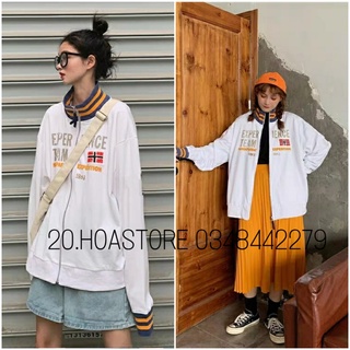 ÁO KHOÁC NỈ NGOẠI TRẮNG MẶC 2 KIỂU - SWEATER EXPEDITION UNISEX