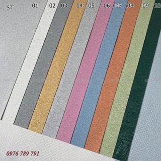 giấy dán tường trơn ST nhiều mầu sắc khổ 53cm ,giấy lụa tốt ,giá rẻ,giấy không keo
