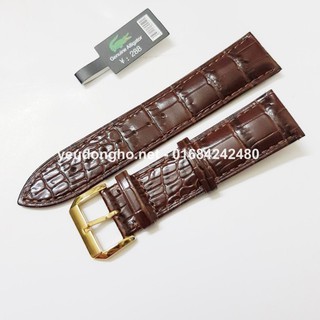 Dây da cá sấu 2 mặt cao cấp màu nâu - kèm khóa