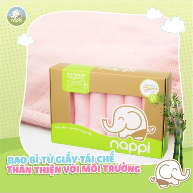 Khăn sữa Nappi set 6c dành cho bé, chất liệu an toàn cho trẻ 112
