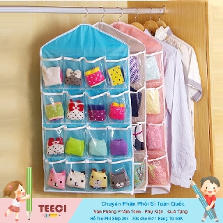 <Ảnh Thật Shop Chụp> Giỏ Túi Treo Đồ Thông Minh 16 Ngăn Decor Trang Trí Nhà Cửa Đựng Đồ Cá Nhân Tài Liệu Văn Phòng A206