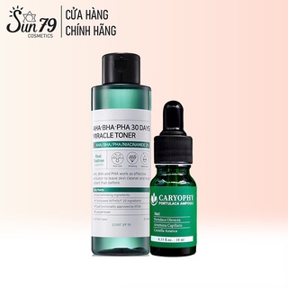 Combo Nước Hoa Hồng Some By Mi,  Serum Caryophy Giảm Thâm Mụn ( toner 150ml, serum 10ml )