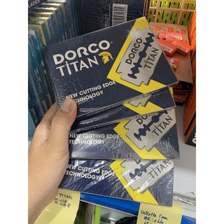 Lam Dorco Titan hộp 100 lưỡi dao ⚡️FREESHIP⚡️ lam mỏng lam trắng sắc bén, giá tốt cho thợ làm tóc, cạo mặt, hàng có sẵn