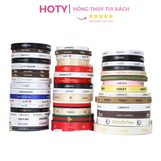Ruy Băng Lụa In Chữ Các Hãng Trang Túi Cao Cấp (Hàng Sẵn, Có Bán Lẻ)