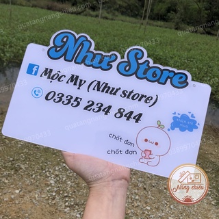 Bảng hiệu bán hàng online, biển tên shop. chất liệu mica sáng bóng