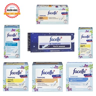 Tampon - Băng vệ sinh Tampon Facelle đầy đủ size chuẩn Đức