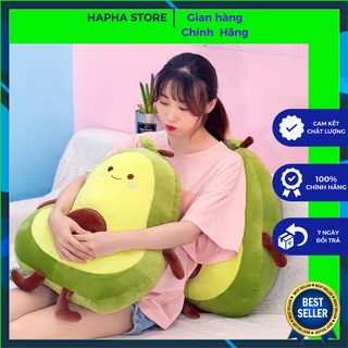 Gấu Bông Gối Ôm Quả Bơ, gối ôm hình thú nhồi bông cho bé, Trái bơ Nhồi Bông Đáng Yêu Nghộ Nghĩnh Vải Nhung Hàn Quốc
