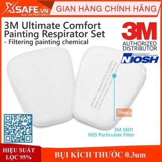 Tấm lọc bụi 3M 5N11 lọc bụi nhỏ đến 0,3um, dùng cho phin lọc 3M 6000 mặt nạ phòng độc 3M 6200 /3M 7502 /3M 6800 (1 tấm)