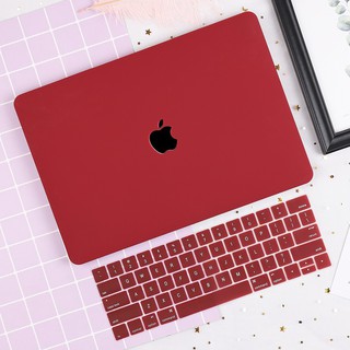 Combo Case ,Ốp + Phủ Phím Macbook Đỏ Booc Đô (Tặng Kèm Nút Chống Bụi + Chống gãy đầu dây sạc )