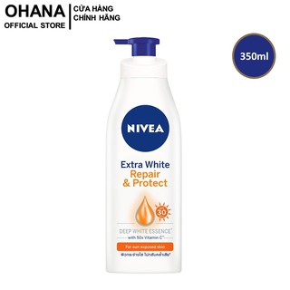 Sữa Dưỡng Thể Dưỡng Trắng, Phục Hồi Và Chống Nắng Nivea Extra White REPAIR &amp; PROTECT SPF30 PA++ - 350ml Vòi Cam - 88311