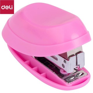 Dập ghim (#10) Deli - Xanh lá/Vàng/Hồng - 15 tờ - 1 chiếc - E0220 [Deli]