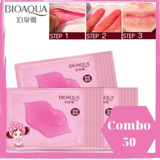 [combo 50] Mặt nạ môi Bioaqua Collagen Nourish Lips Membrane Mask