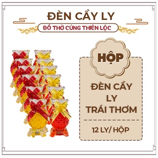 Đèn Cầy Ly Cúng Q12 Thơm Nhỏ Cao 10cm Cháy Liên Tục 31 Tiếng Đồ Thờ Cúng Thiên Lộc - Hộp 12 Ly