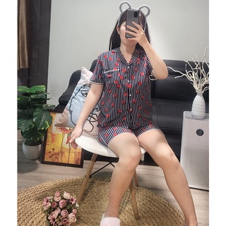 [GIẢM GIÁ]ĐỒ BỘ PIJAMA MẶC NHÀ[Ảnh thật- Hàng thiết kế] vải lụa xinh xắn