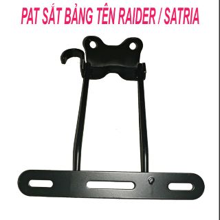 PAT SẮT GẮN BẢNG TÊN VÀ BẢNG SỐ TRƯỚC XE RAIDER Fi | SATRIA