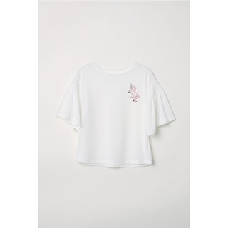 Áo bé gái tay chuông ngựa Pony dễ thương của H&amp;M - Nhật Bản