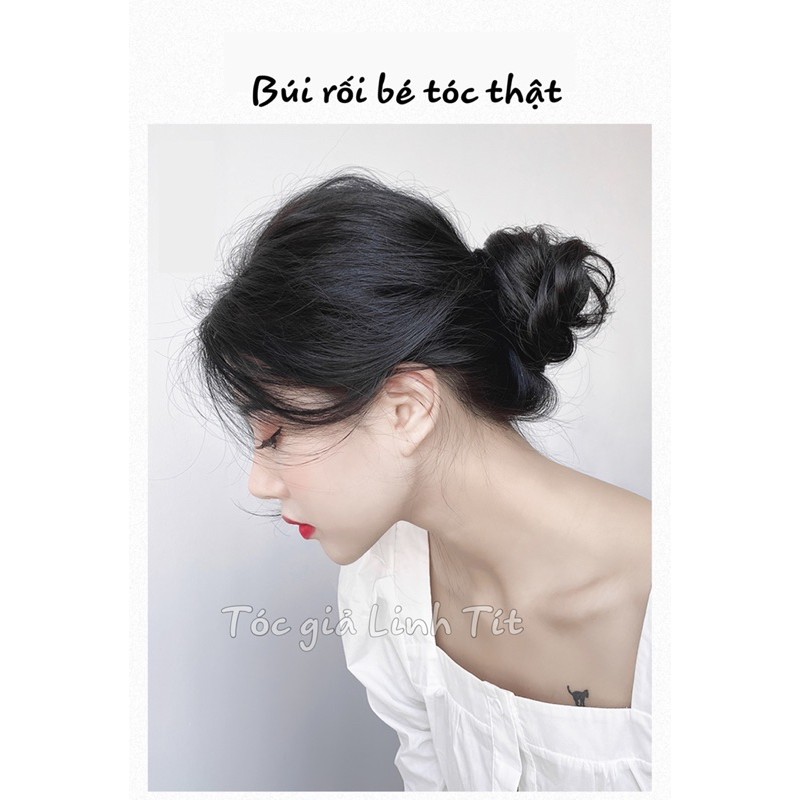 Búi rối Tóc Giả Từ Tóc Thật -Tóc thật 100%