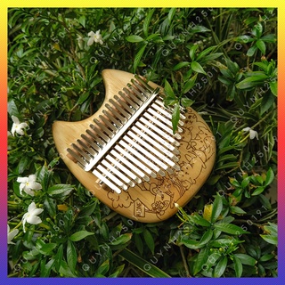 Đàn Kalimba 17 Phím Hình Mèo Chất Lượng Tốt - Khắc Hình Mèo Kute - Gỗ Tốt Và Âm Thanh Chuẩn