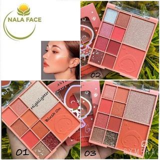 Bộ Trang Điểm 10 Ô Phấn Mắt + 1 Ô Má Hồng nhũ lì + 1 ô Bắt sáng siêu đẹp Any Lady 838 - Tông Cam Đào