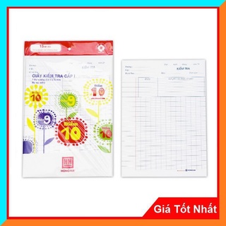 Giấy Kiểm Tra Cấp 1 4 Ô Ly Hồng Hà 4919 (15 tờ đôi/tập ) Dòng Kẻ Sắc Nét Không Nhoè