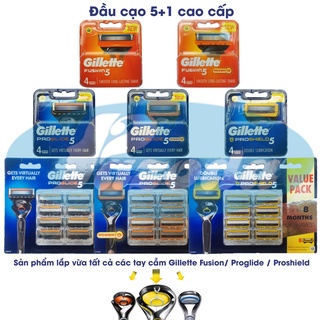 Hộp lưỡi dao cạo râu Gillette Fusion5 /Proglide5 /Proshield5 (đầu cạo 5+1)
