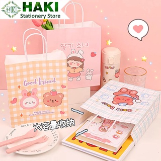 Túi giấy đựng quà HAKI, túi đựng quà hình thỏ gấu đáng yêu TG02