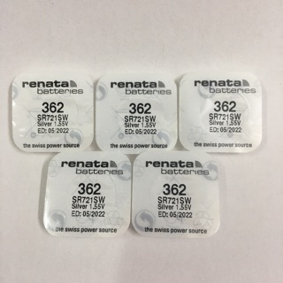 Combo 5 Vỉ Pin Đồng Hồ SR721SW 362 Renata Chính Hãng Thuỵ Sỹ