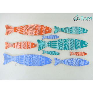 Cá gỗ trang trí Handmade phong cách biển