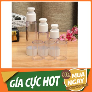 ❣️[Chai Lọ Hút Chân Không]❣️ Chai Nhựa Trong Suốt Nhấn Xịt Giọt Hút Chân Không 5ml/15ml/30ml/50ml Chiết Mỹ Phẩm