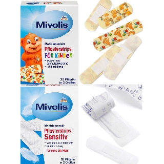 [FIRST AID] BĂNG CÁ NHÂN MIVOLIS HỘP 20 MIẾNG, HÀNG NỘI ĐỊA ĐỨC