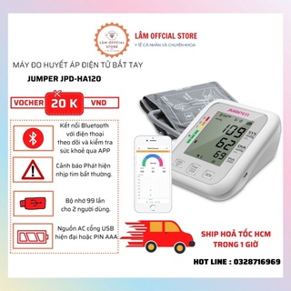 Máy đo huyết áp, máy đo huyết áp điện tử bắp tay JUMPER JPD-HA121 BLUETOOTH đạt chuẩn chứng nhận FDA Hoa Kỳ BH 5 năm