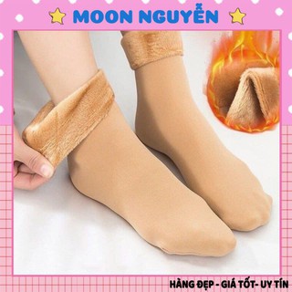 Tất vớ nữ lót lông cổ cao cực ấm giữ nhiệt mùa đông
