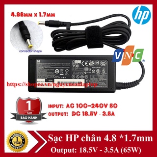 Sạc Laptop HP 18.5V – 3.5A 65w Chân Vàng Φ4.8 *1.7mm