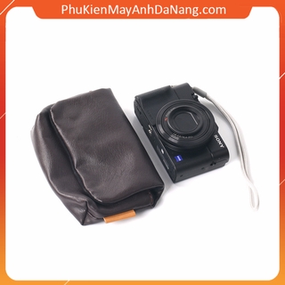 Túi đựng máy ảnh loại nhỏ chất liệu da PU dành cho máy kĩ thuật số Sony Canon Nikon Leica Ricoh Casio
