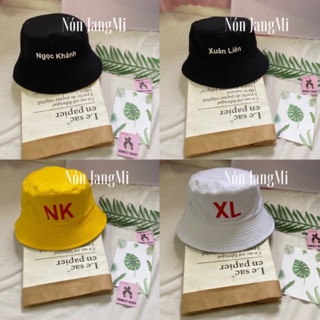 Nón Bucket 2 Mặt In Tên Theo Yêu Cầu