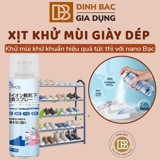 Xịt khử mùi giày dép, mũ bảo hiểm nanno bạc 150ml Đình Bắc Store