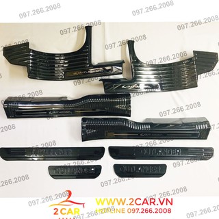 Ốp Bậc Cửa Trong, Ngoài Xe Mitsubishi Outlander 2018- 2019- 2020  2021- 2022, chất liệu Titan