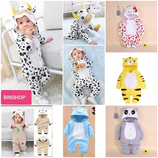 Bộ Body quần áo trẻ em hình thú siêu xinh cho Bé Trai Bé Gái từ 3-13kg BTE5