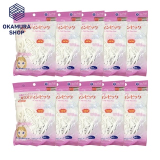(Mẫu mới - Chỉ dẹt) Combo 10 Gói Tăm chỉ kẽ răng cao cấp Nhật Bản Okamura (gói 80 cây)