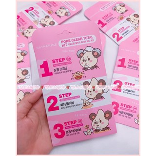 MIẾNG DÁN MỤN MŨI HETHERINE PORE CLEAR TOTAL KIT 3STEP